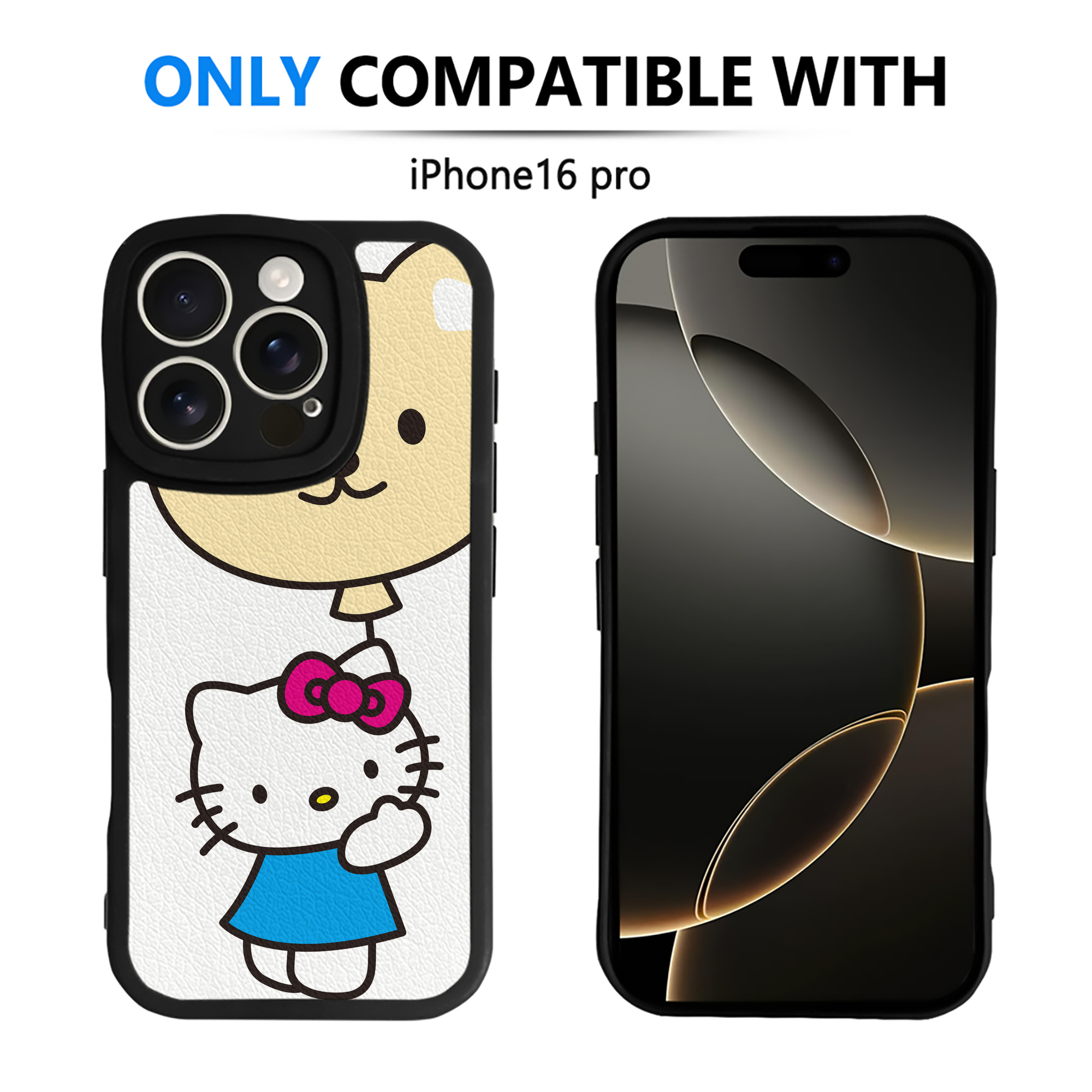 （画像用） Hello Kitty ハローキティ 【iPhone 16シリーズ対応】シリコンスマホケース（レザー調） 材質：シリコン